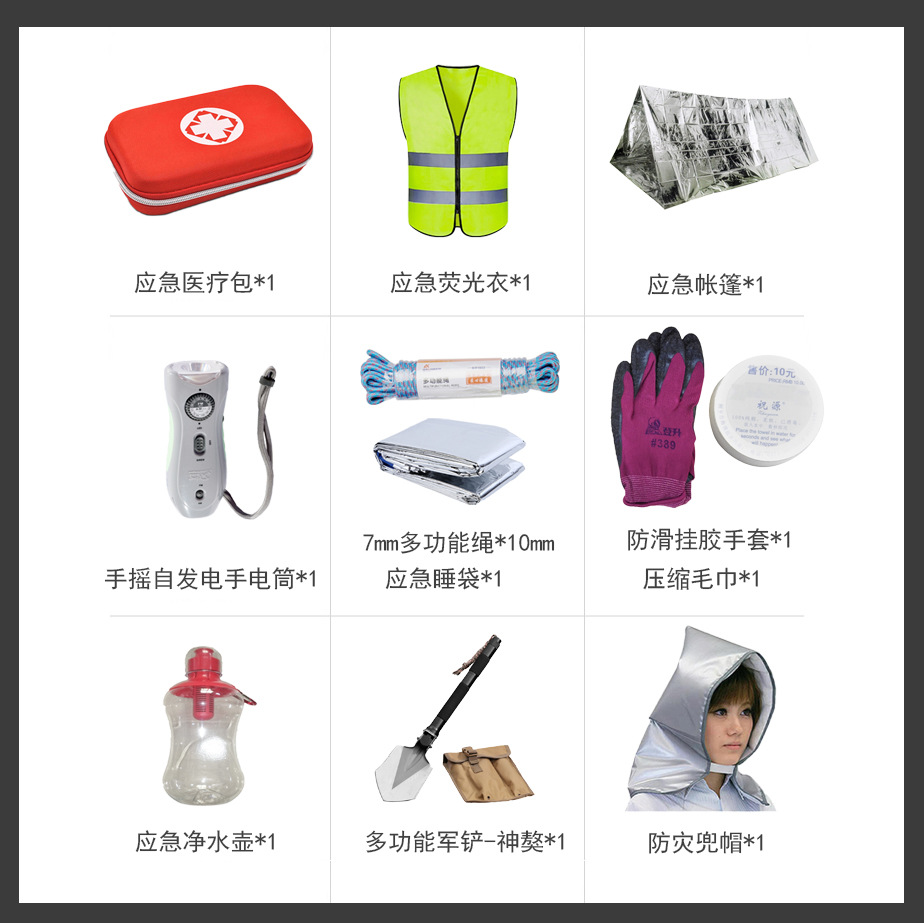 地震应急包物品清单